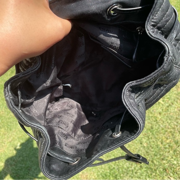 EUC Michael Kors Elisa Backpack Lamb Skin Leather Black MSRP $398 - Picture 12 of 14